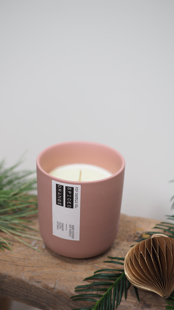 Spiced Orange Clay Candle