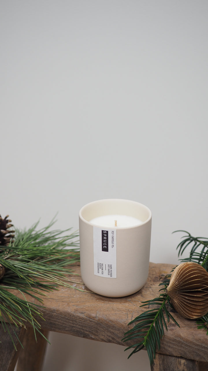 Spruce Clay Candle