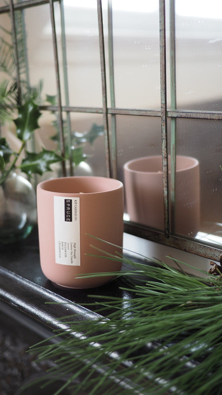 Spruce Clay Candle