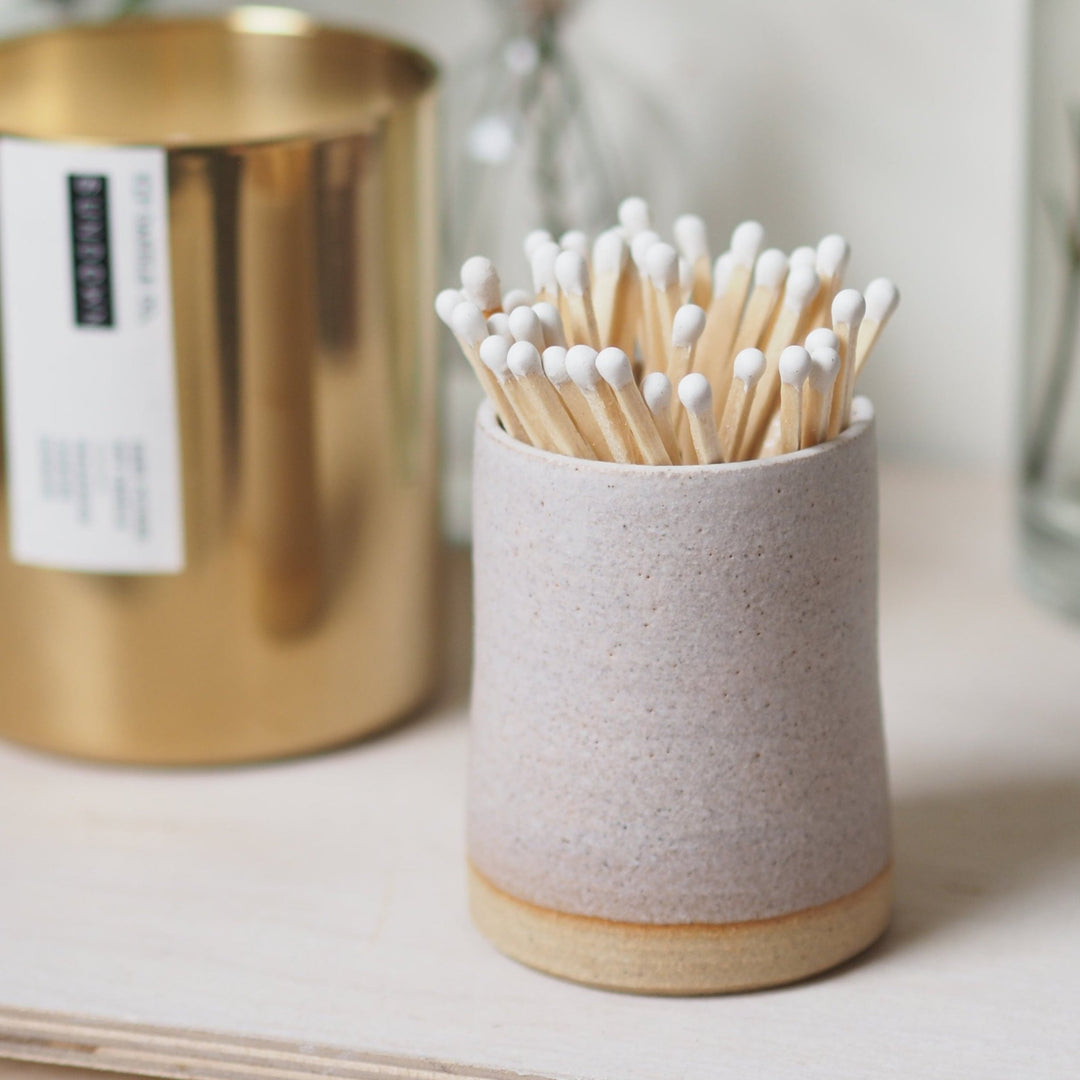 Hand Made Ceramic Match Pots - Kip Candle Co