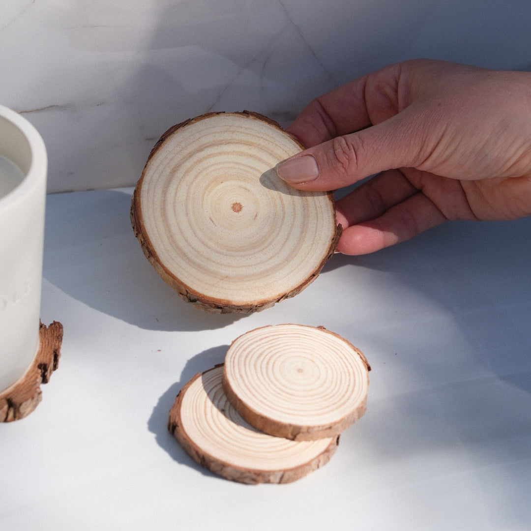 Natural Wood Coasters - Kip Candle Co