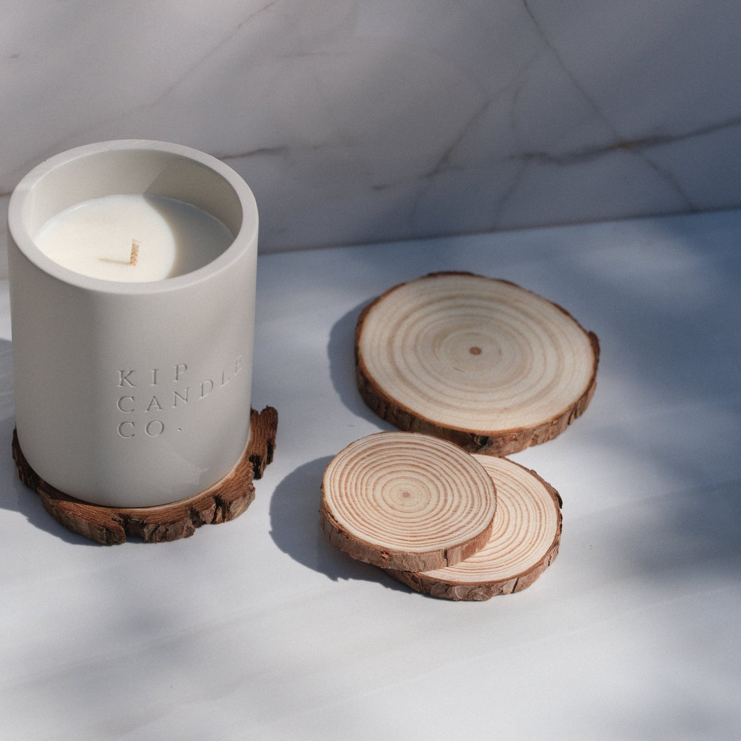 Natural Wood Coasters - Kip Candle Co