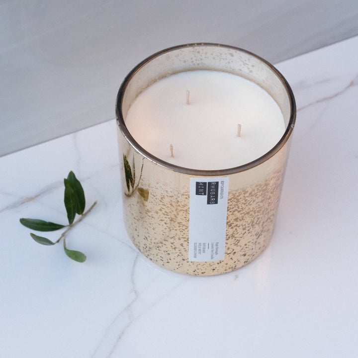 Rhubarb & Wild Mint Coffee Table Candle / 120 hour - Kip Candle Co