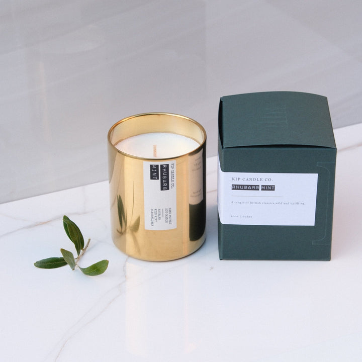 Rhubarb & Wild Mint Original Candle / 70hr - Kip Candle Co