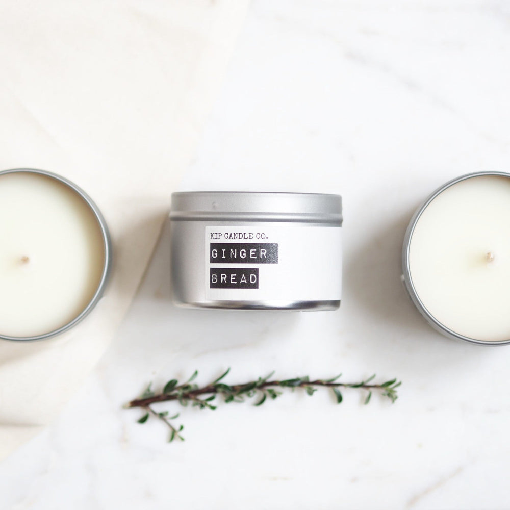 Gingerbread Travel Candle - Ginger, Cinnamon &amp; Maple - Kip Candle Co