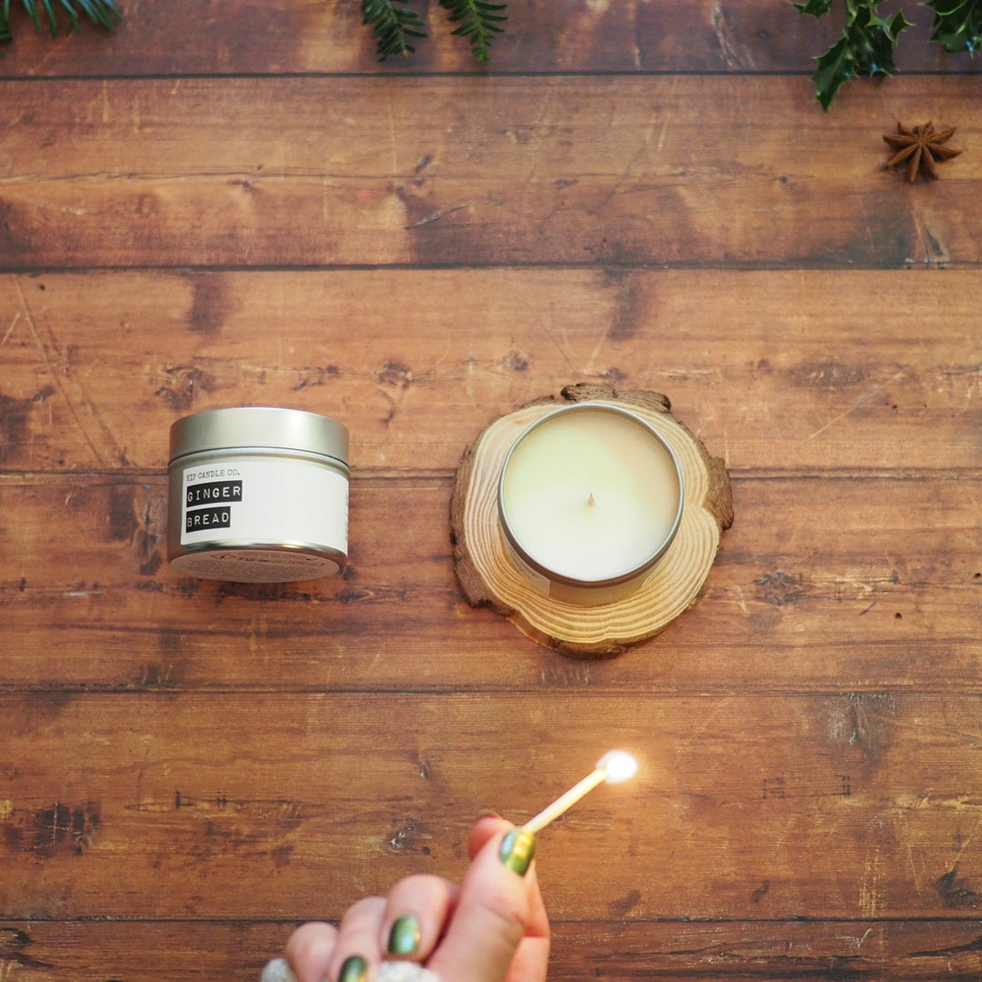 Gingerbread Travel Candle - Ginger, Cinnamon &amp; Maple - Kip Candle Co