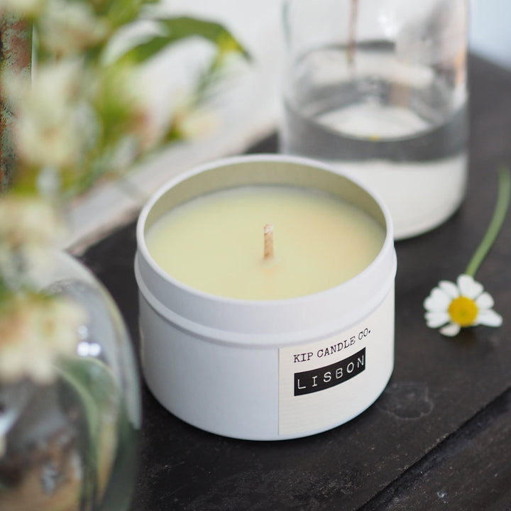 Lisbon Travel Candle - Grapefruit, Lemon Rind & Sunshine - Kip Candle Co