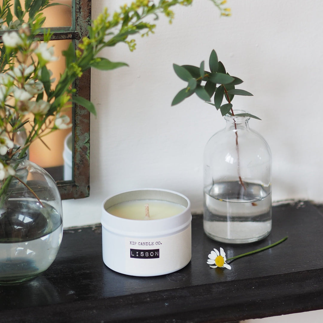 Lisbon Travel Candle - Grapefruit, Lemon Rind & Sunshine - Kip Candle Co